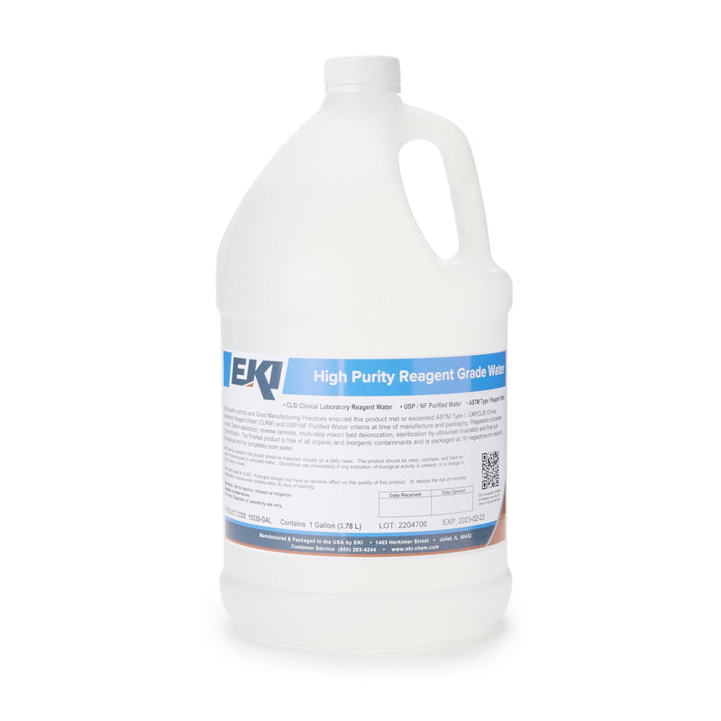 EKI Deionized Water Chemistry Reagent, 1 Gallon 1/EACH -15335-GAL - BriteSources