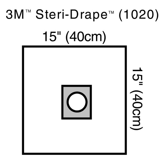 3M™ Steri-Drape™ Sterile Small EENT Drape, 15 x 15 Inch 40/CASE -1020