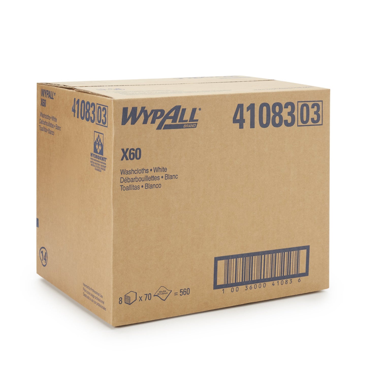 WypAll X60 Washcloths 8/CASE -41083