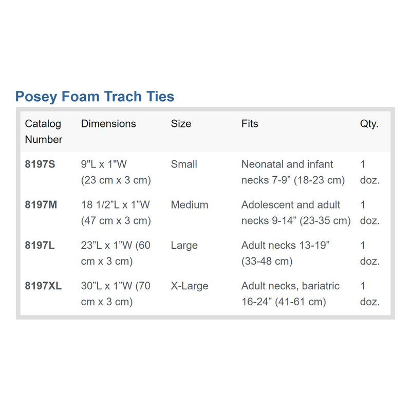 Posey Tracheostomy Tie, Medium 1/EACH -8197M