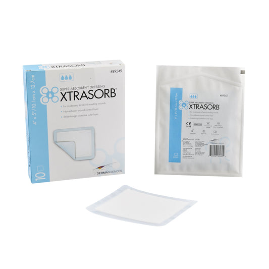 xtrasorb™ Classic Gelling Foam Dressing, 4 x 5 Inch 100/CASE -89545