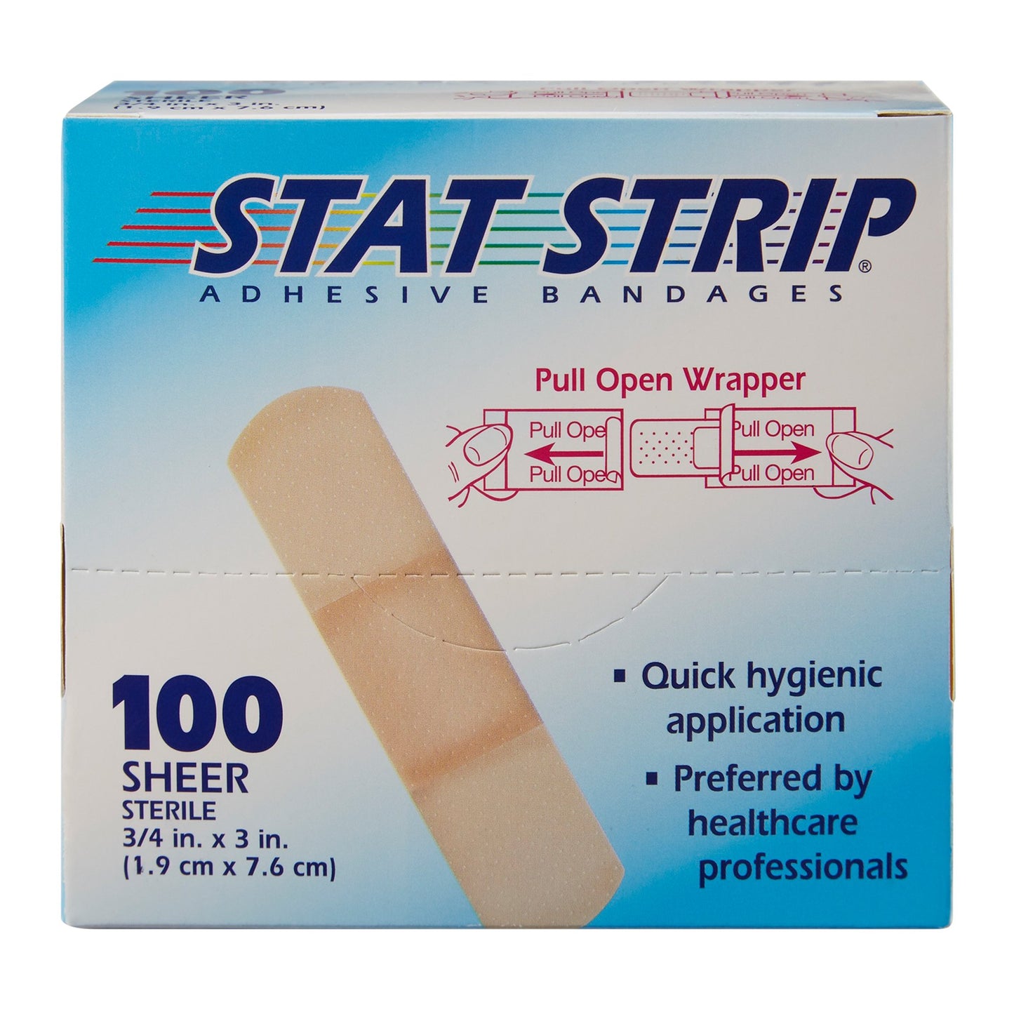 American White Cross Stat Strip Tan Adhesive Strip,  x 3 Inch 1200/CASE -152001