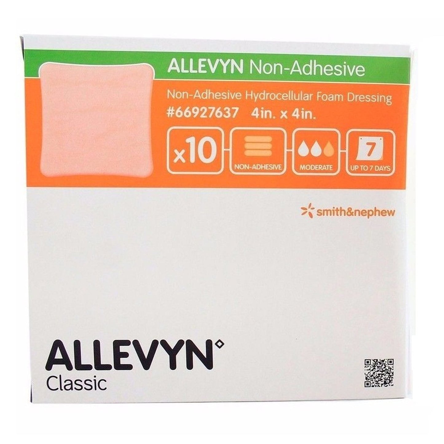 Allevyn Classic Nonadhesive without Border Foam Dressing, 4 x 4 Inch 70/CASE -66007637