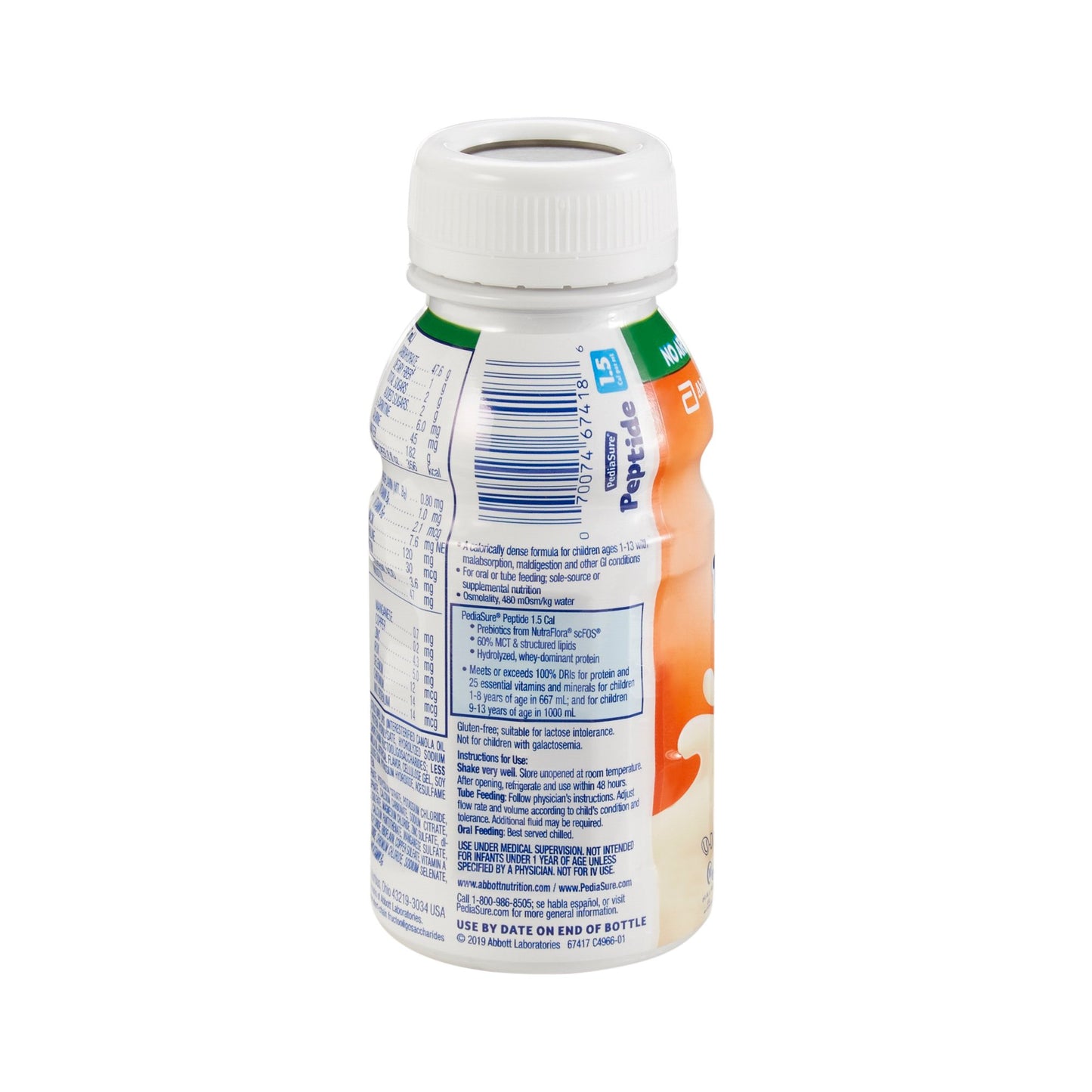 PediaSure Peptide 1.5 Cal Peptide-Based Nutrition, Vanilla, 8-ounce bottle