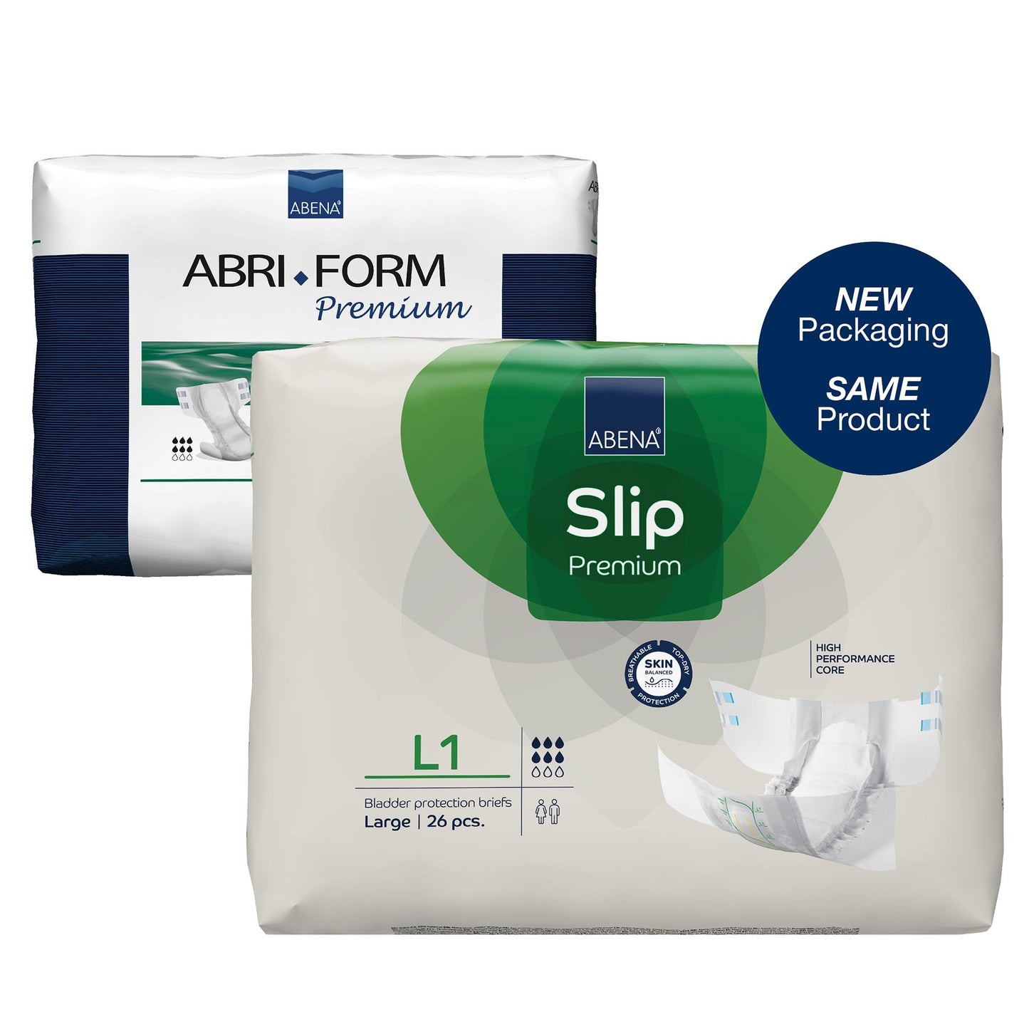 Abena Slip Premium L1 Incontinence Brief, Large 26/PACK -1000021289