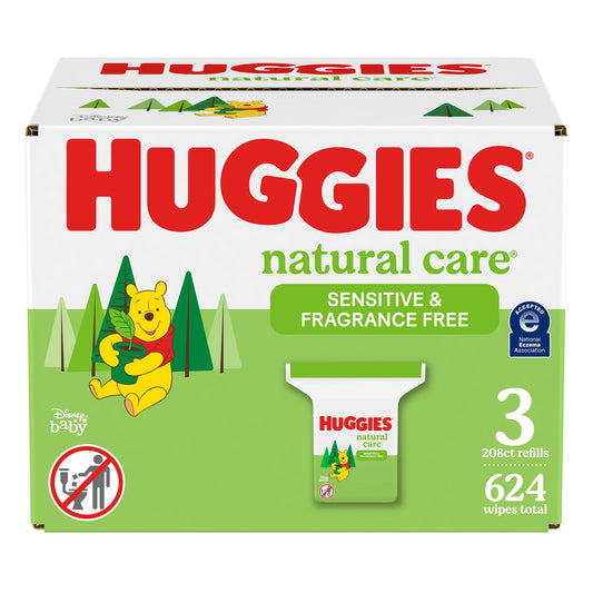 WIPE, BABY REFILL HUGGIES NAT CARE FRAGCE FRE (624/PK 1PK/CS 1/CASE -53613