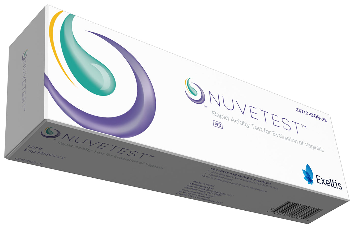 NuveTest™ Bacterial Vaginosis (BV) / Trichomoniasis Rapid Acidity Sexual Health Test Kit 25/BOX -23710-008-25