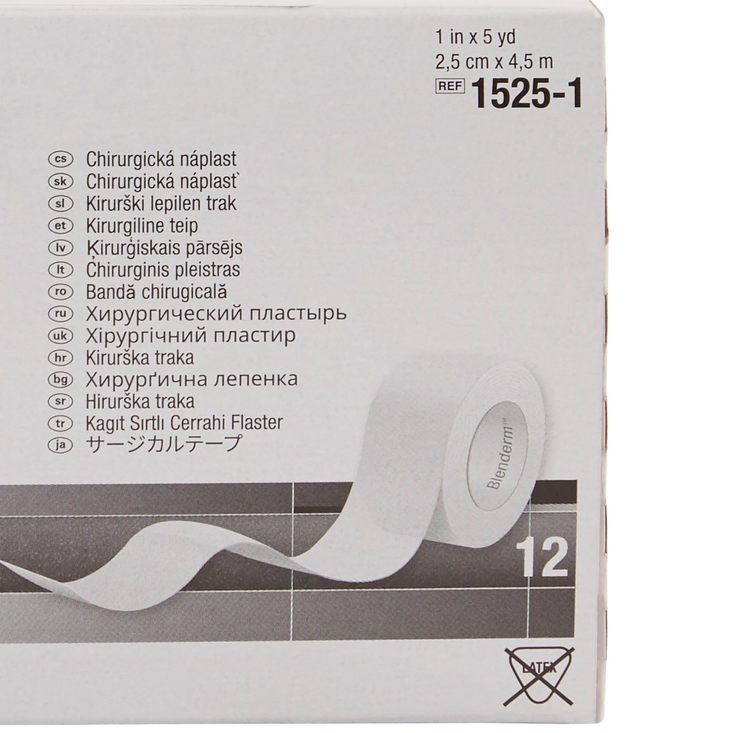 3M™ Blenderm™ Plastic Medical Tape, 1 Inch x 5 Yard, Transparent 1/EACH -1525-1