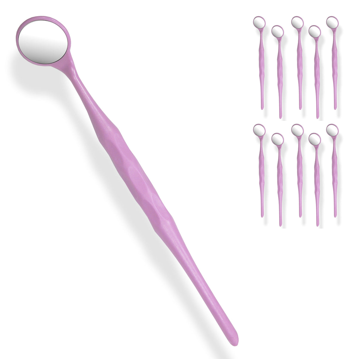 10 Pieces Dental Autoclavable Disposable Mouth Mirror Pink -ORAL32 - Osung USA