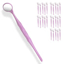 25 Pieces Dental Autoclavable Disposable Mouth Mirror Pink -ORAL32 - Osung USA