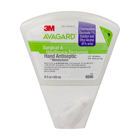 3M Avagard Surgical Scrub Dispenser Refill Bottle, 1% Chlorhexidine Gluconate, 61% Ethyl Alcohol 8/CASE -9200