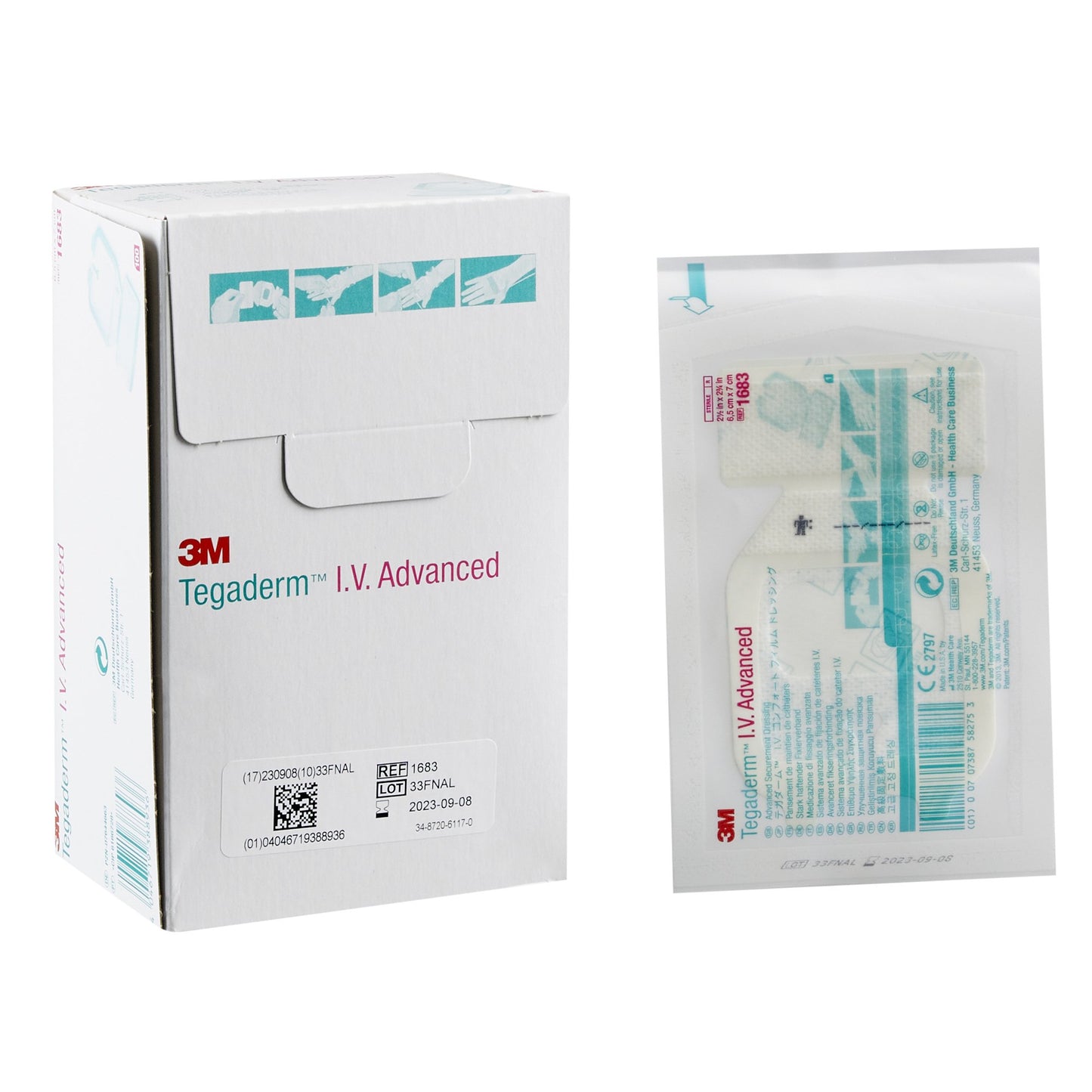 3M™ Tegaderm™ IV Advanced Securement Dressing, 2 x 2½ Inch 400/CASE -1683