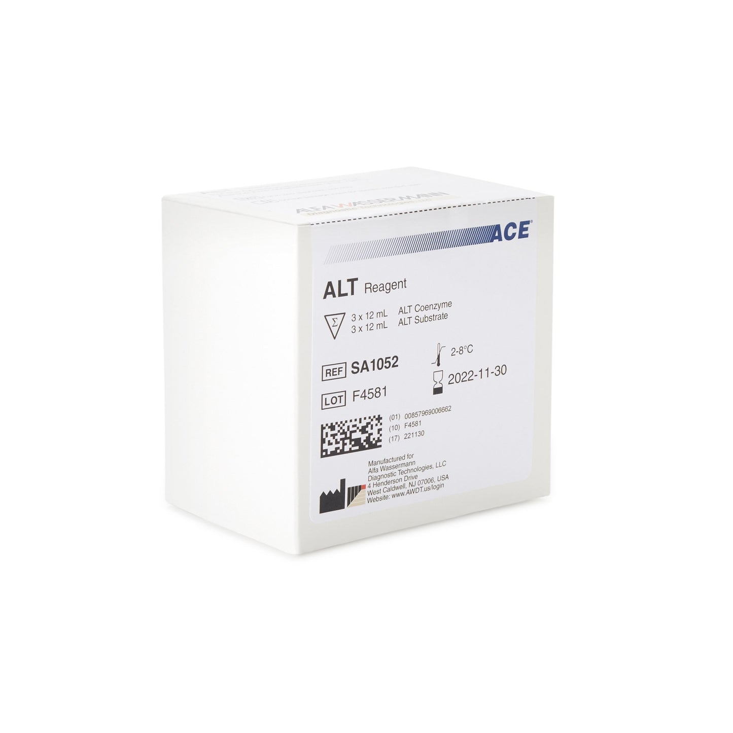 Ace General Chemistry Reagent for use with Ace Axcel / Ace Alera Clinical Chemistry Systems, Alanine Aminotransferase (ALT) 1/KIT -SA1052