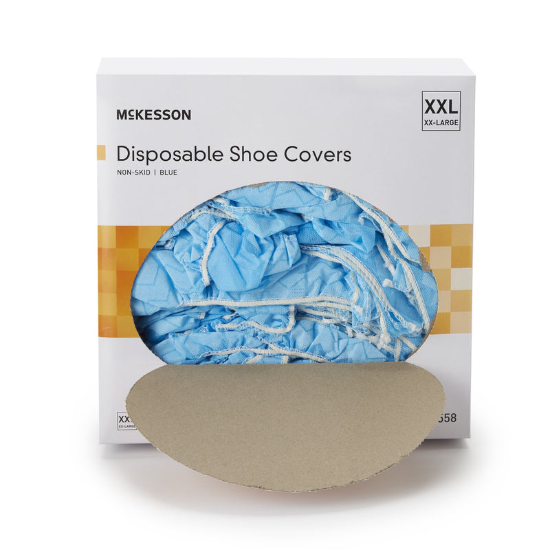 McKesson Shoe Covers, 2X-Large, Nonskid Sole, Blue