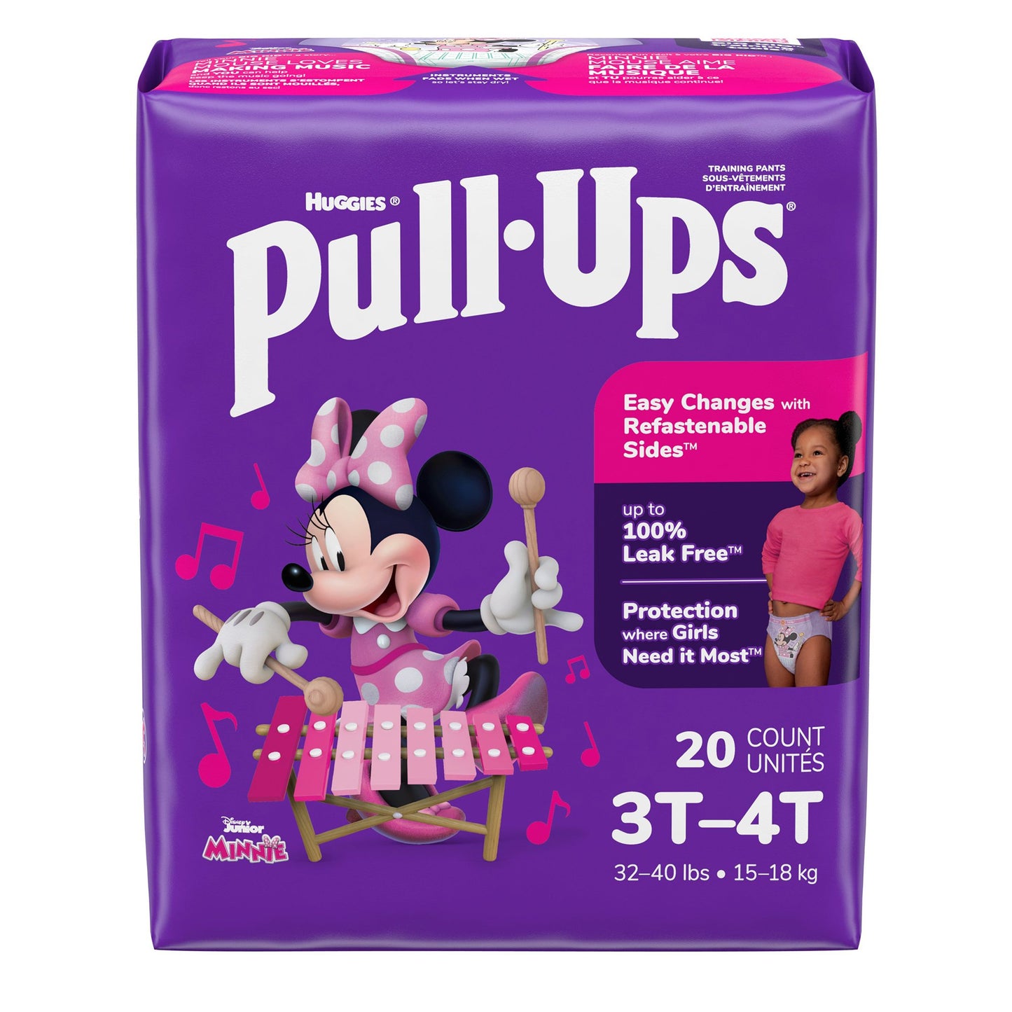 Huggies Pull-Ups Learning Designs for Girls Training Pants, 3T to 4T