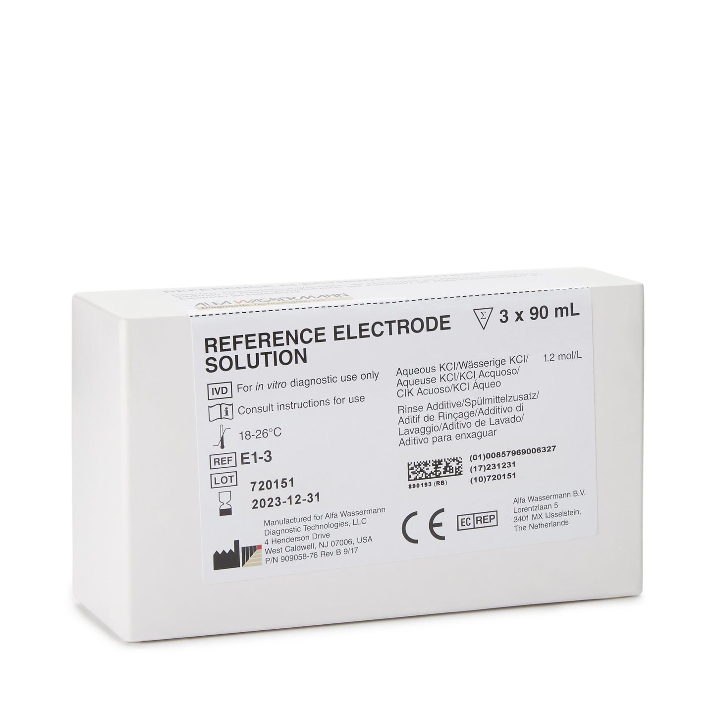 Starlyte™ II Reference Electrode Solution for use with the Starlyte™ Analyzer 1/KIT -E1-3