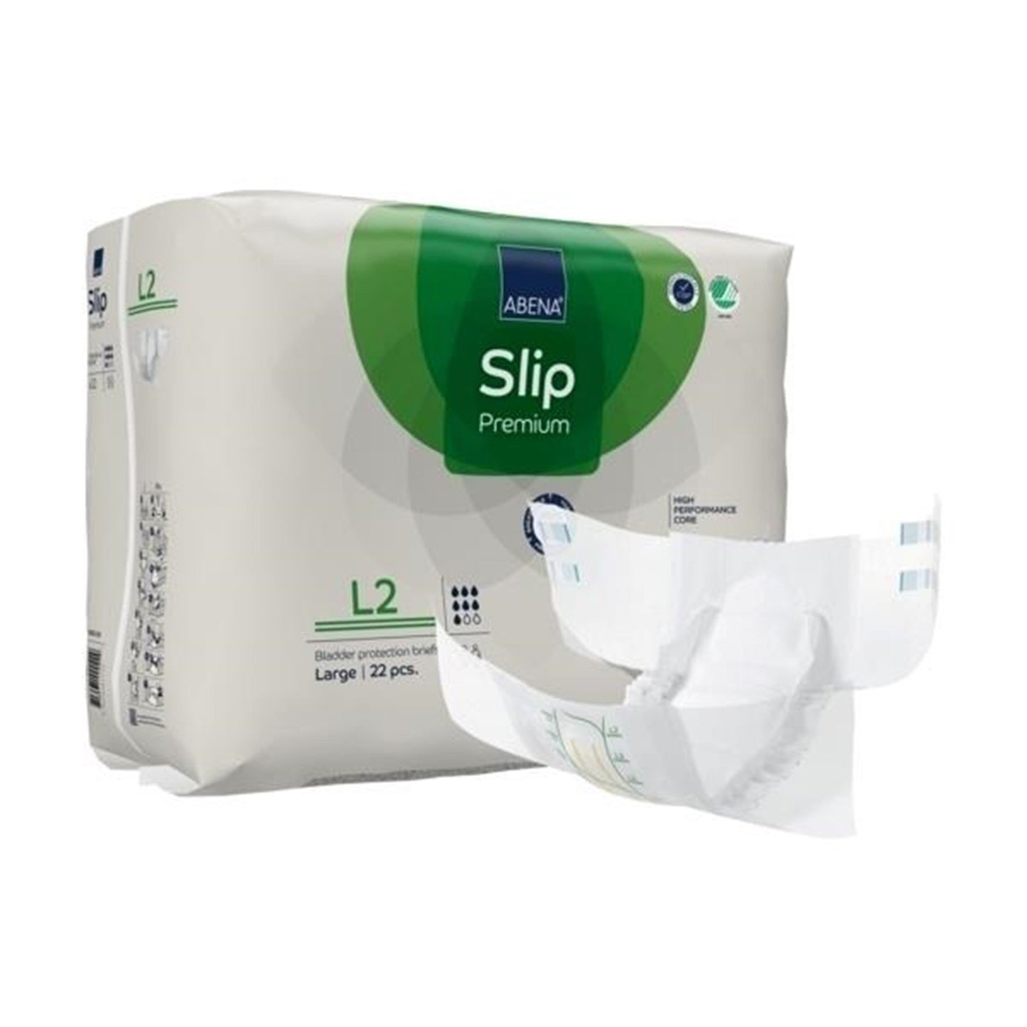 Abena Slip Premium L2 Incontinence Brief, Large 22/PACK -1000021290