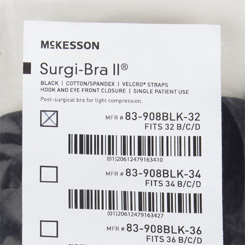 McKesson Surgi-Bra® II, 32 Inch, Black