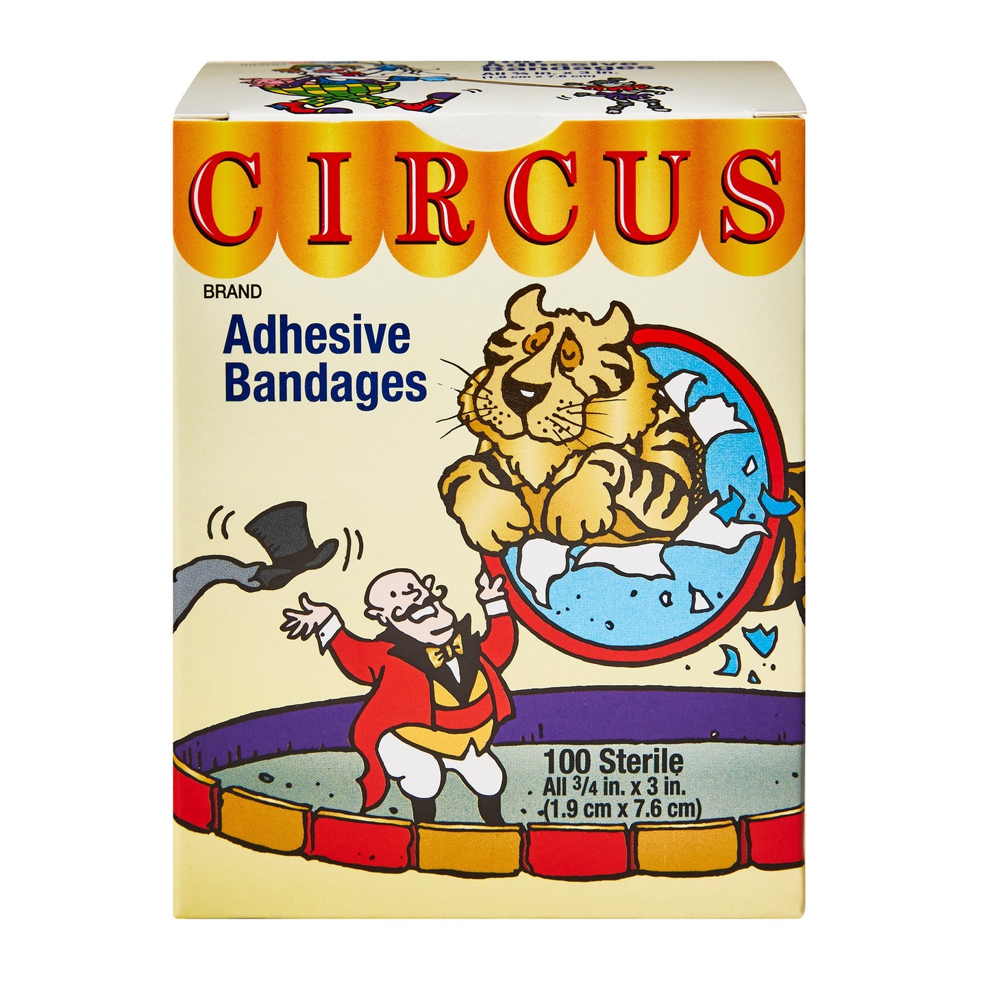 American White Cross Stat Strip Circus Kid Design Adhesive Strip,  x 3 Inch 1200/CASE -15600