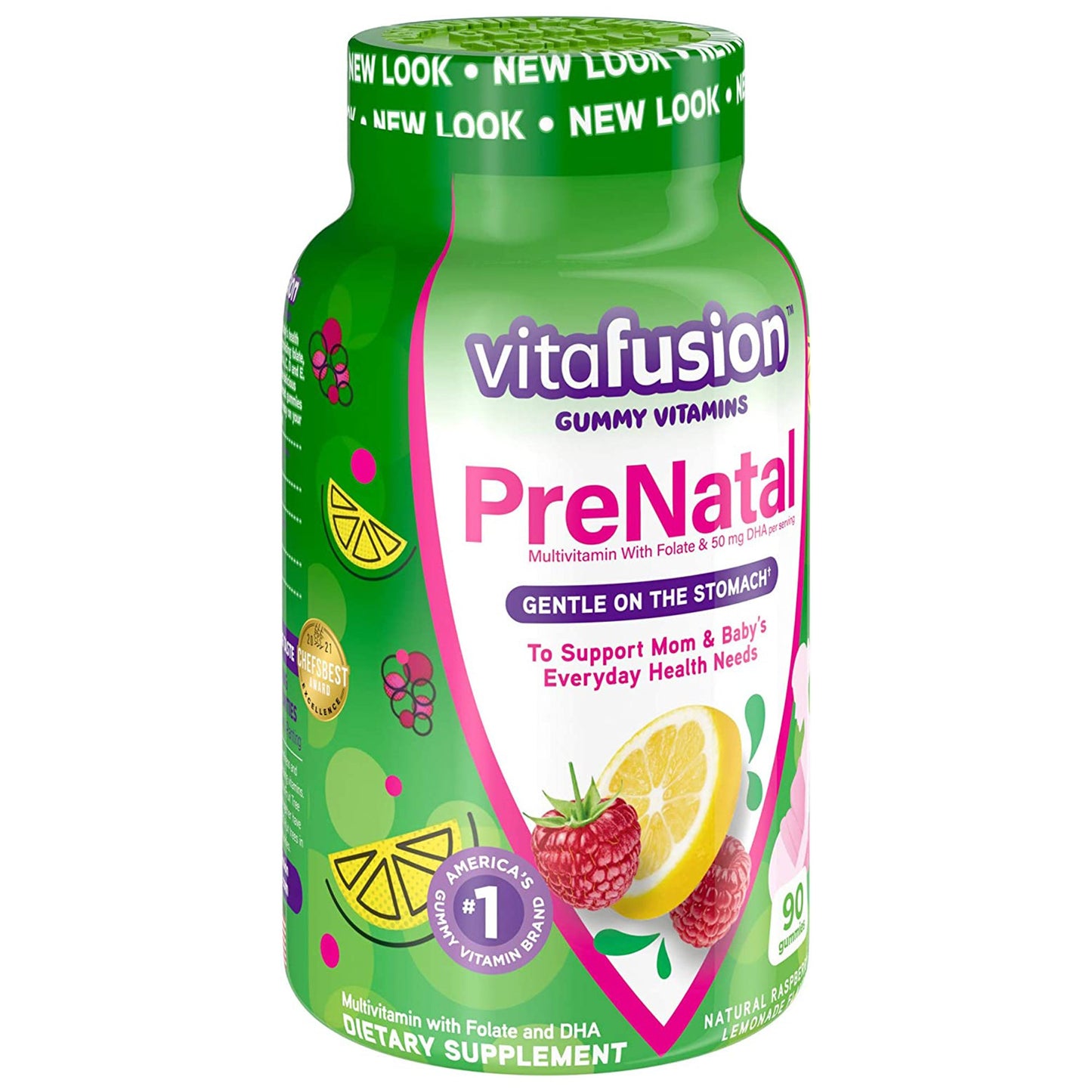 Vitafusion PreNatal Gummies Natural Raspberry Lemonade Flavor 1/BOTTLE -02791701950