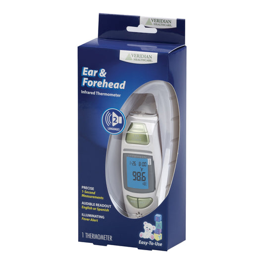 Veridian Infrared Thermometer, Tympanic Ear Digital Talking Thermometer 1/EACH -09-342