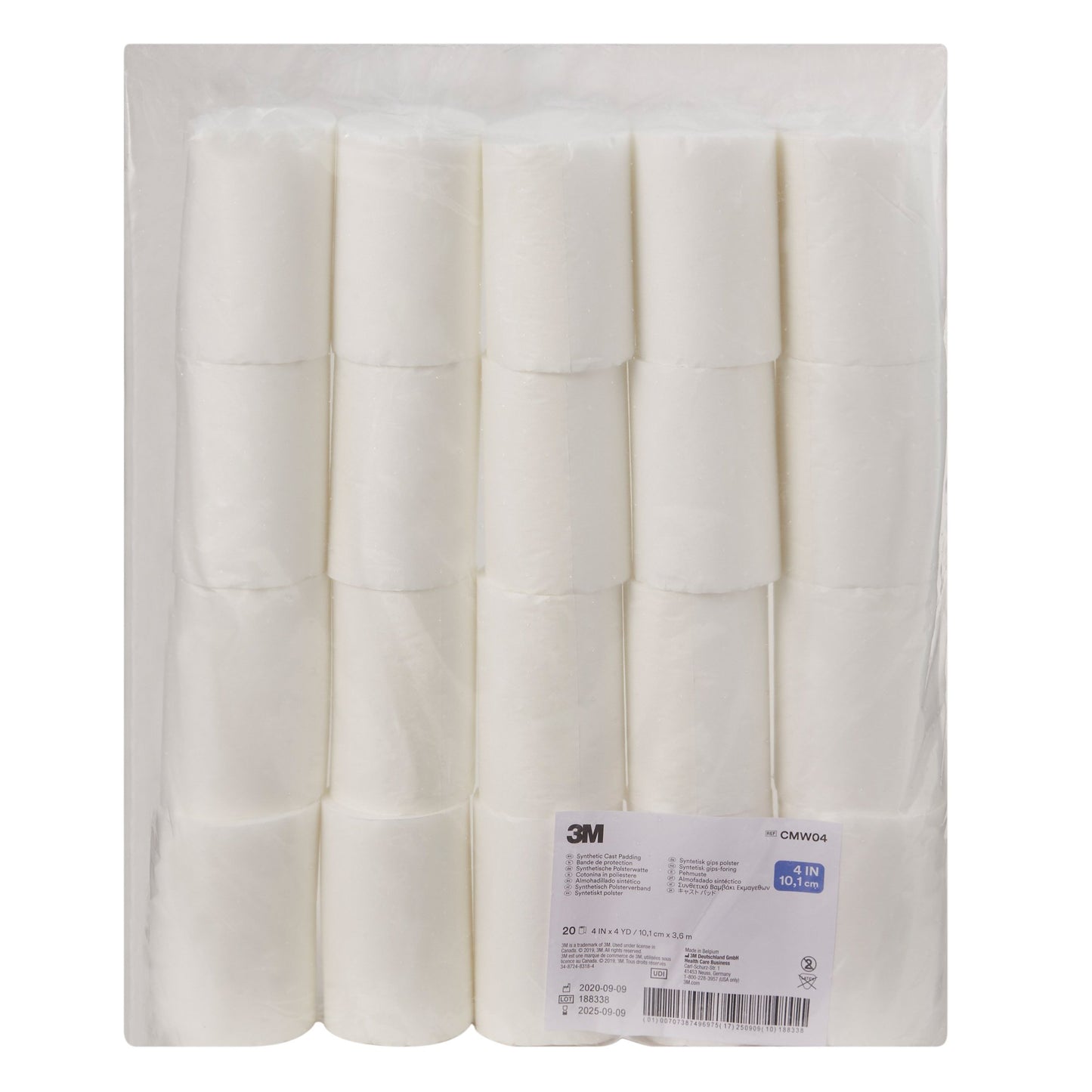 3M™ White Polyester Undercast Cast Padding, 4 Inch x 4 Yard 80/CASE -CMW04