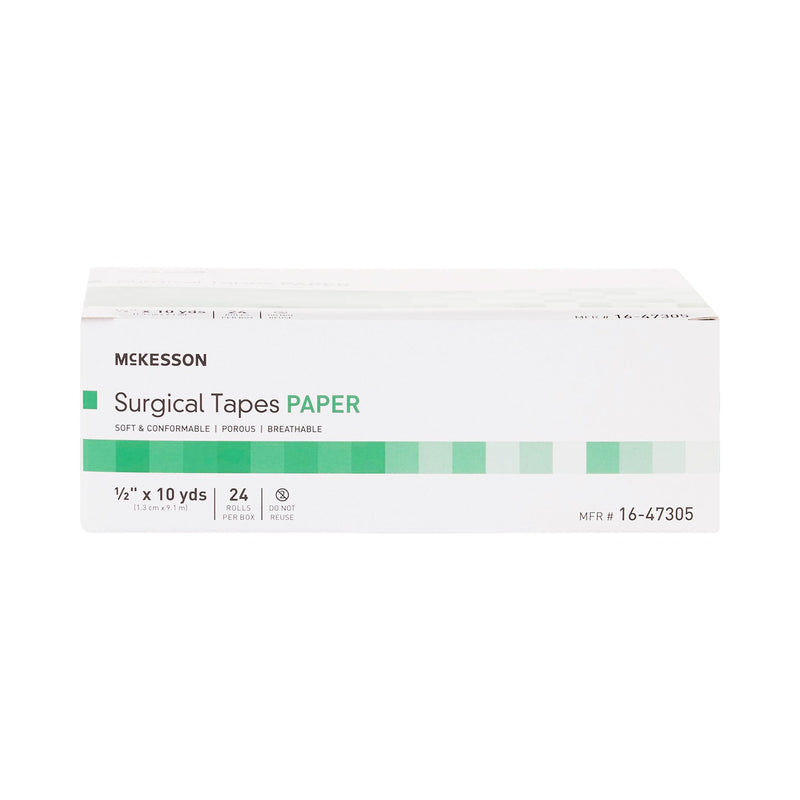 McKesson Paper Medical Tape, 1/2 Inch x 10 Yard, White 288/CASE -16-47305 - BriteSources