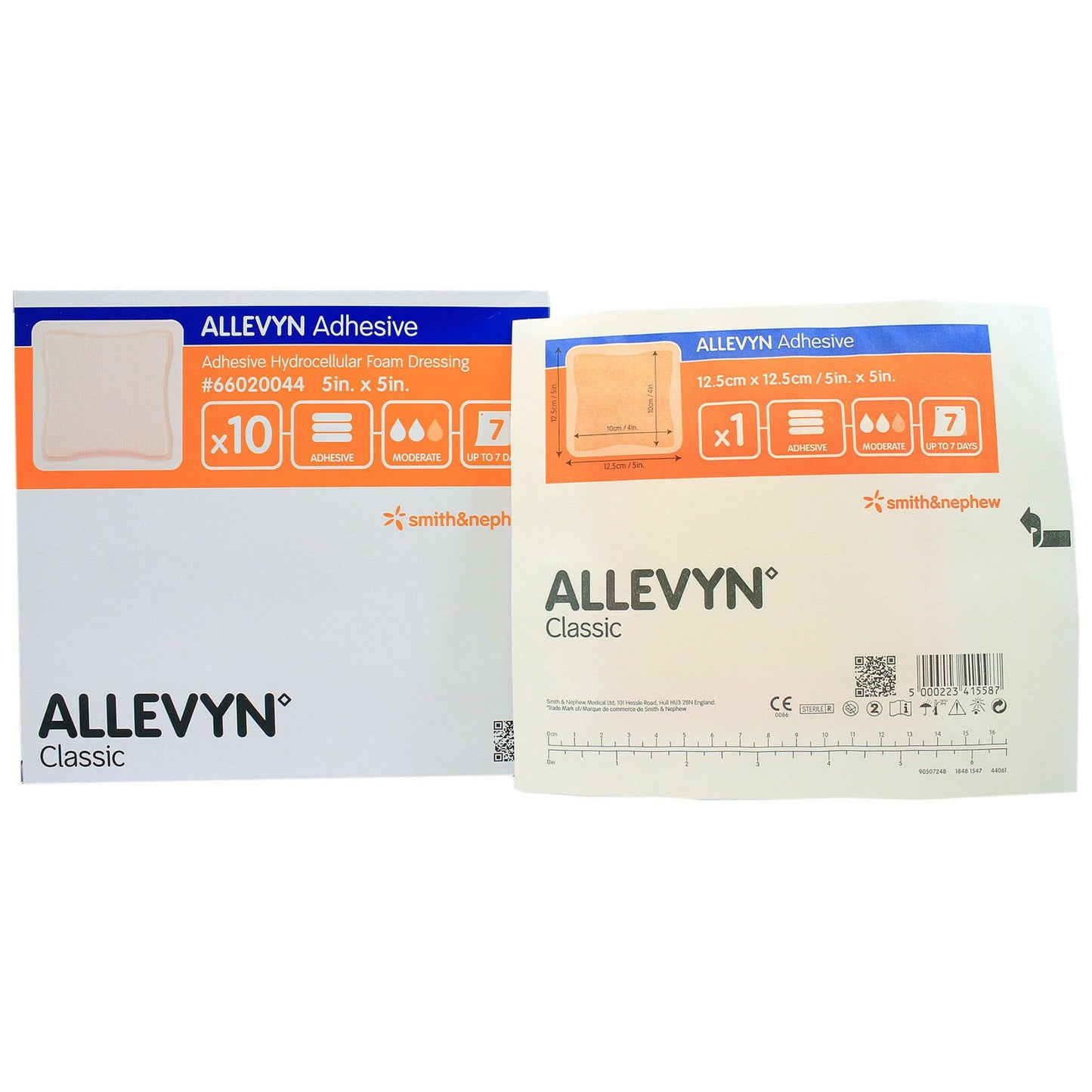 Allevyn Adhesive with Border Foam Dressing, 5 x 5 Inch 40/CASE -66020044