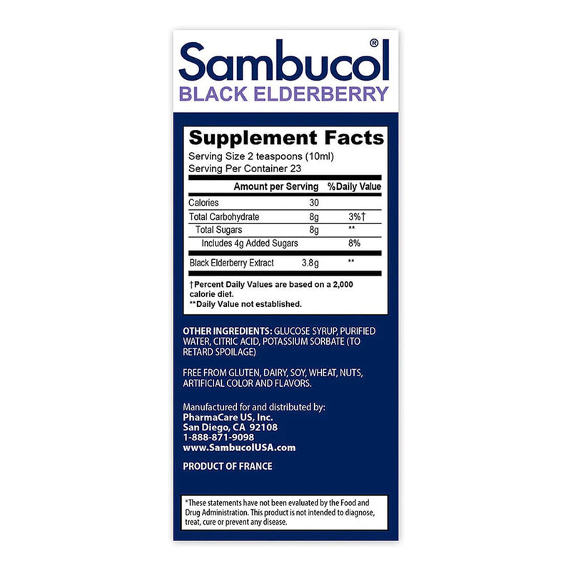 Sambucol® Black Elderberry Syrup, 7.8-ounce bottle