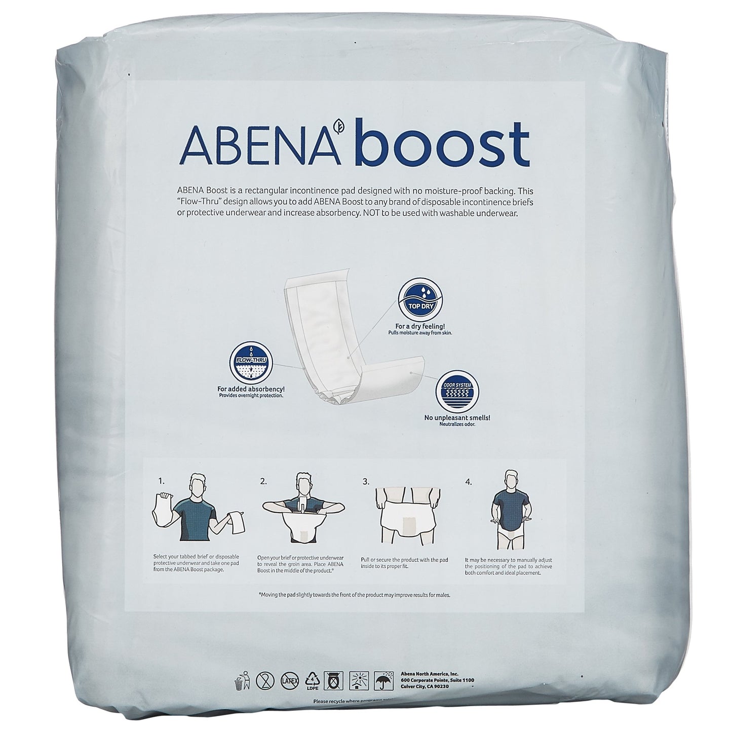 Abena Boost Maxi Incontinence Booster Pad, 6¼ x 24 Inch 120/CASE -1000017213