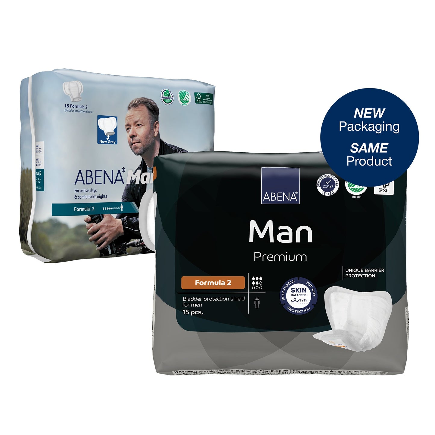 Abena Man Premium Bladder Protection Shield, Formula 2 15/PACK -1000021336