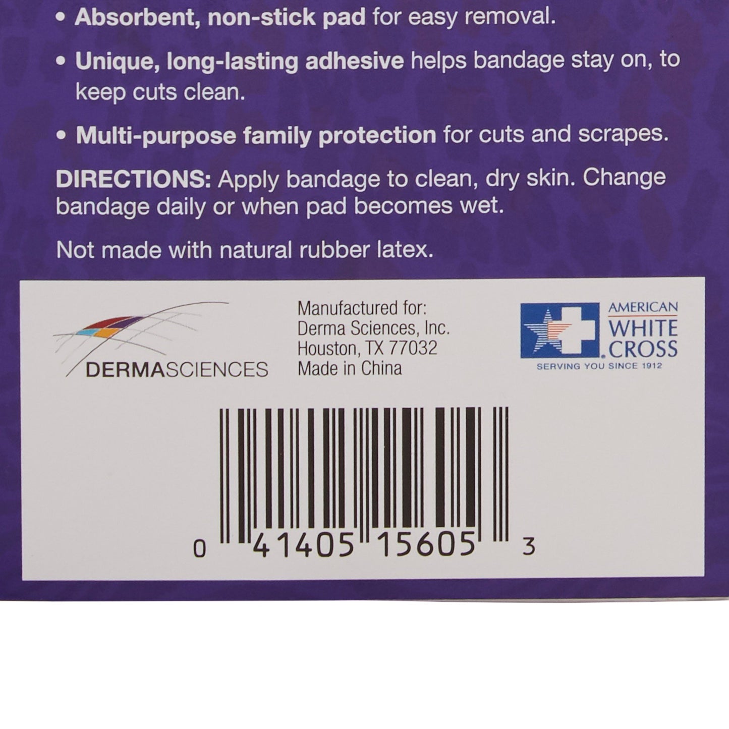 American White Cross Stat Strip Designer Safari Adhesive Strip,  x 3 Inch 1200/CASE -15605