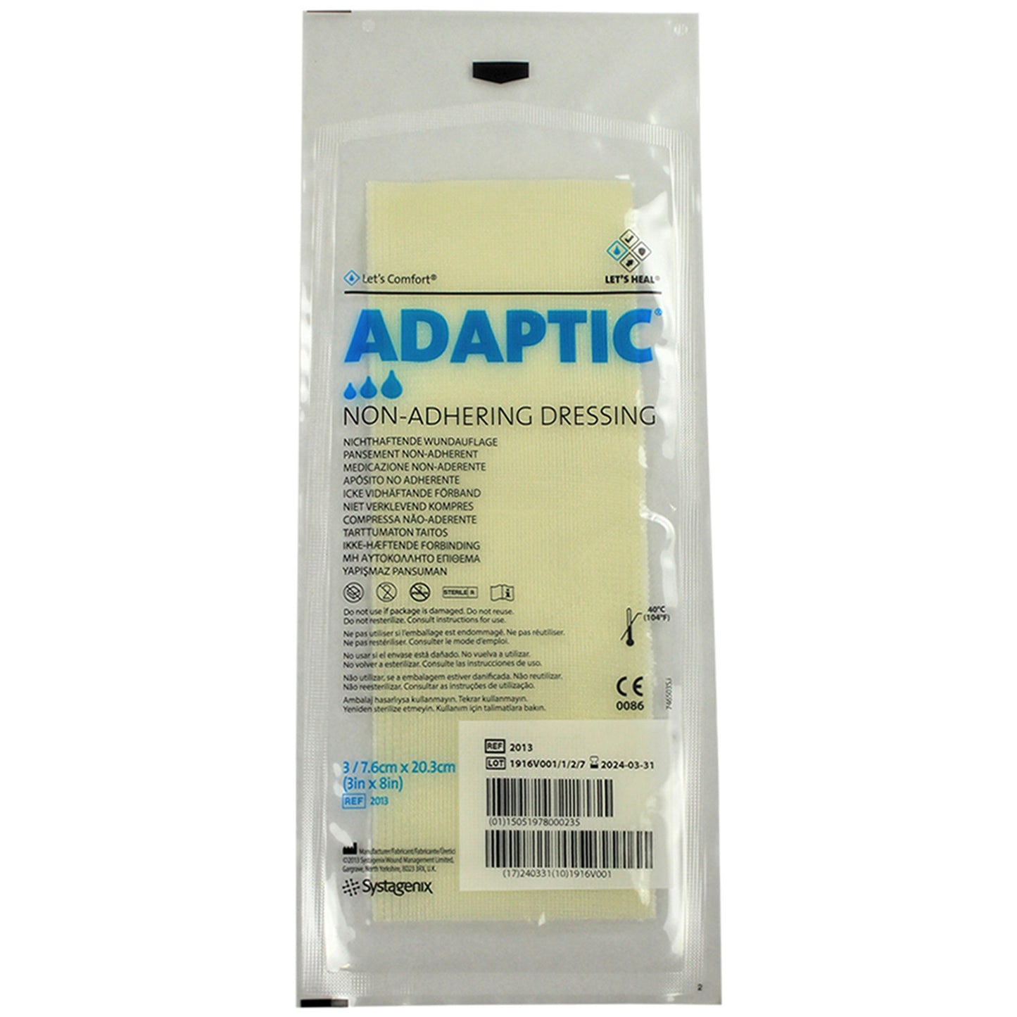 3M™ Adaptic™ Oil Emulsion Impregnated Dressing, 3 x 8 Inch 216/CASE -2013