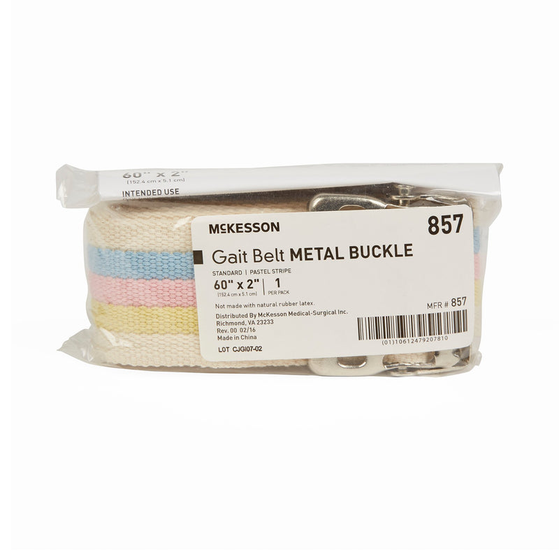 McKesson Pastel Stripe Gait Belt, 60 Inch 1/EACH -857 - BriteSources