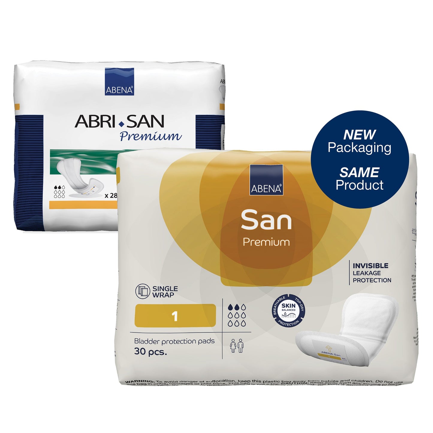 Abri-San™ Premium 1 Bladder Control Pad, 9-Inch Length 28/BAG -9253