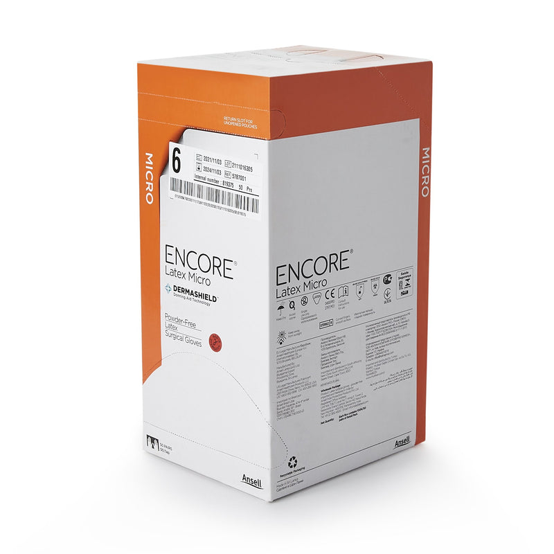 Encore Latex Micro Surgical Glove, Size 6, Brown 200/CASE -5787001 - BriteSources