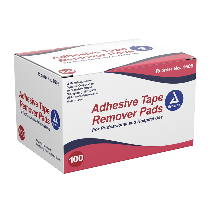 dynarex Adhesive Remover, 32.5 x 68 mm Wipe 100/BOX -1505