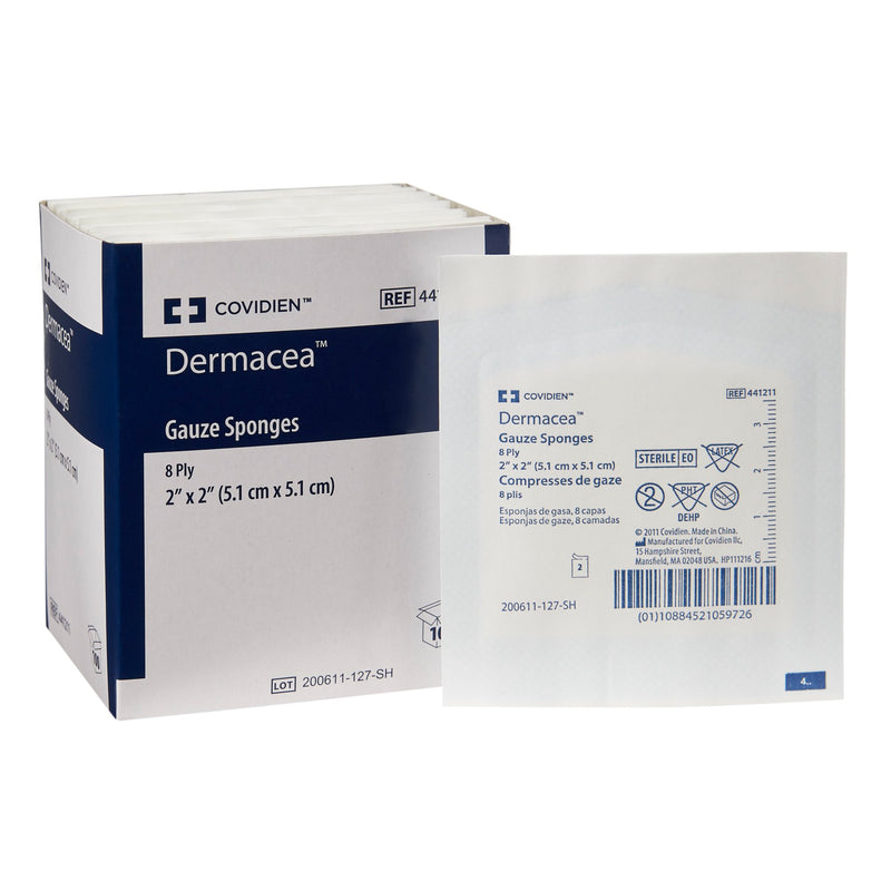 Dermacea™ Sterile Gauze Sponge, 2 x 2 Inch, 8-Ply