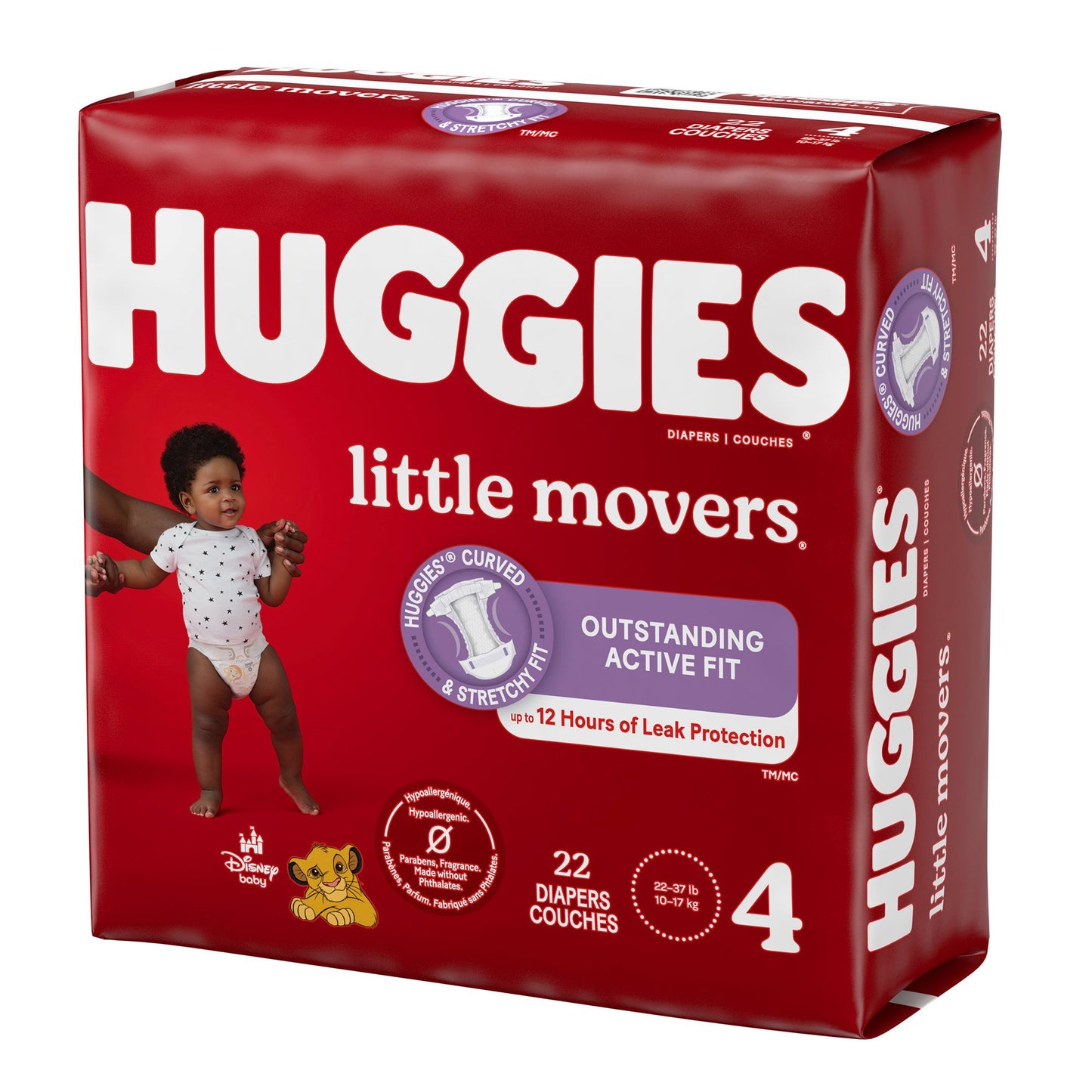 Huggies Little Movers Diaper, Size 4