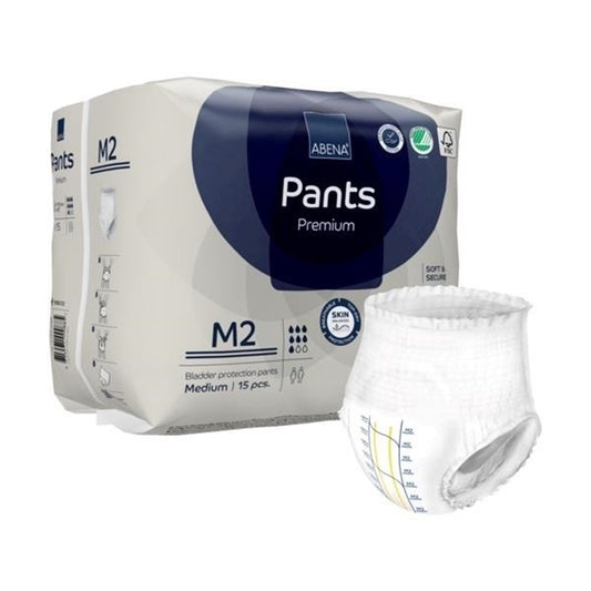 Abena Premium Pants M2 Incontinence Brief, Medium 90/CASE -1000021323