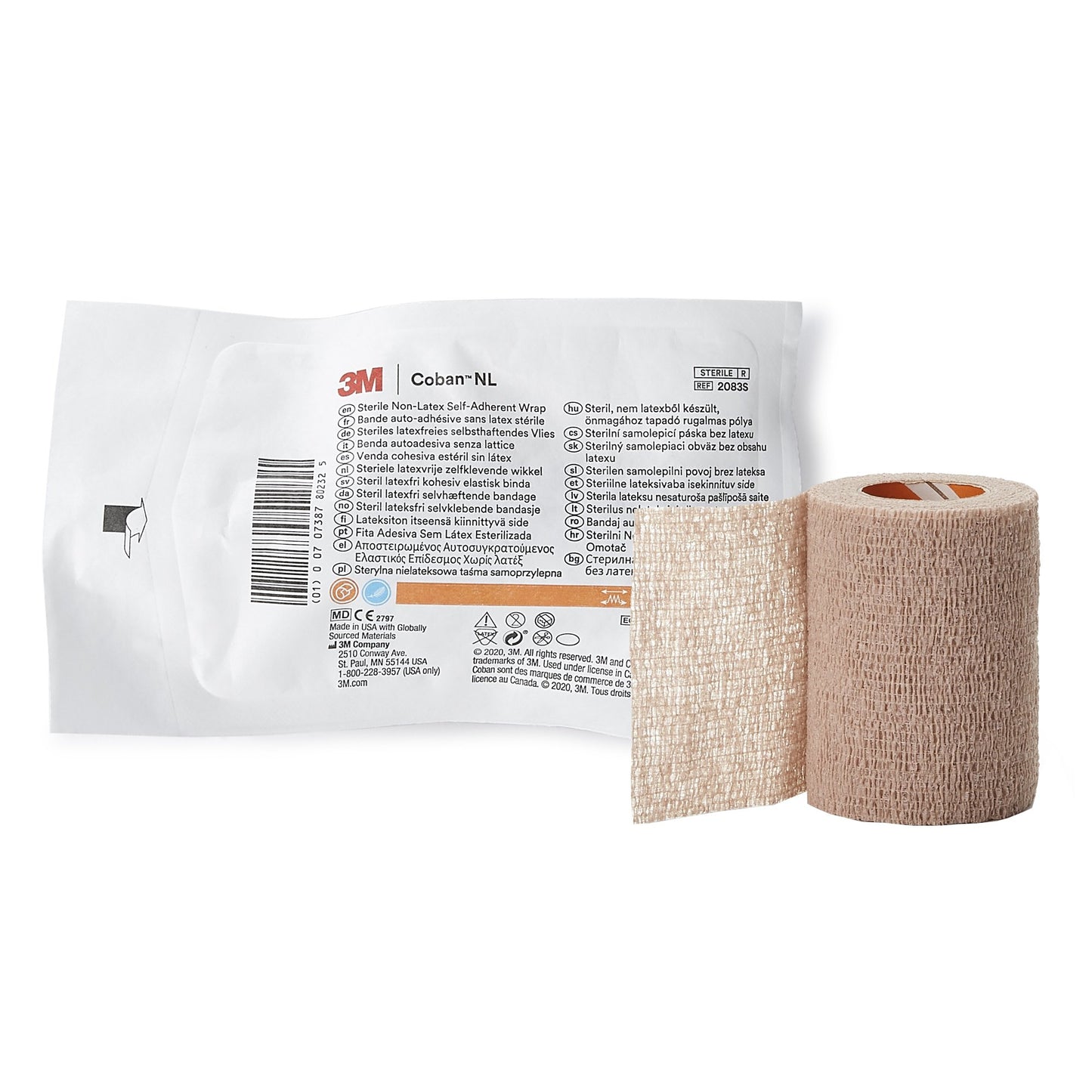 3M™ Coban™ LF Self-adherent Closure Cohesive Bandage, 3 Inch x 5 Yard 1/EACH -2083S