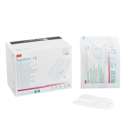 3M™ Tegaderm™ IV Dressing, 8.5 x 7 cm 100/BOX -1633