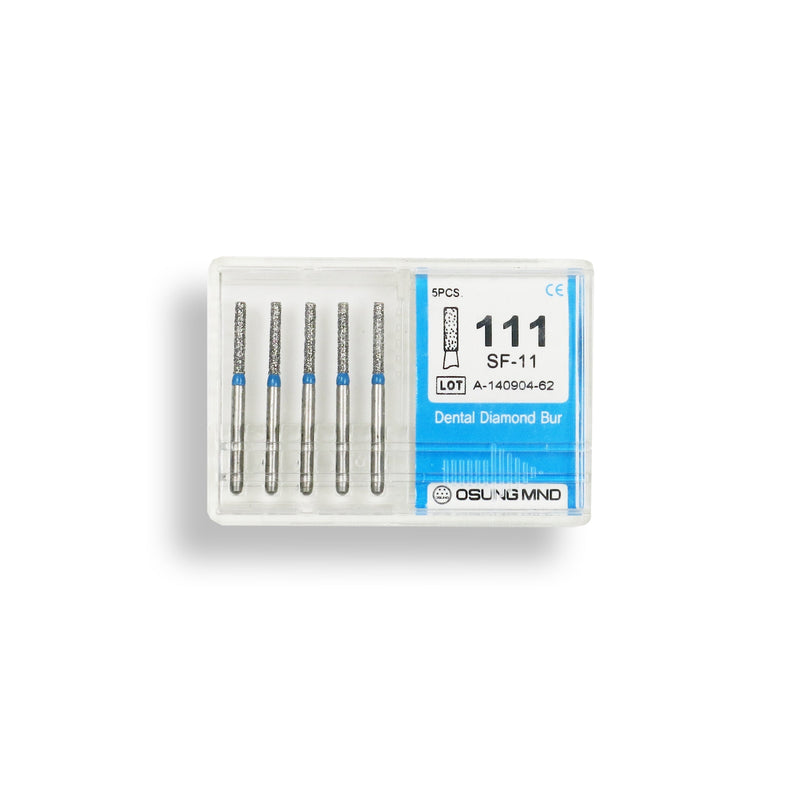 Cylindrical 1.2 mm Dia. Medium Grit Diamond Bur 5 per pack. 107.12M1 - Osung USA
