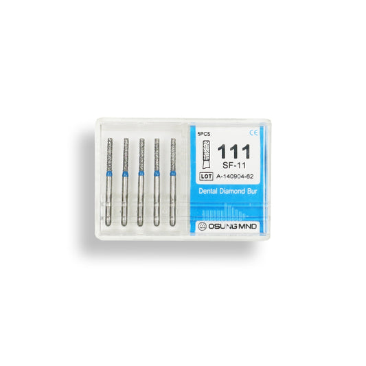 Cylindrical 1.2 mm Dia. Medium Grit Diamond Bur 5 per pack. 107.12M1 - Osung USA