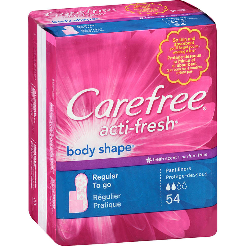 Carefree Panty Liners, Regular 54/PACK -07830006994 - BriteSources