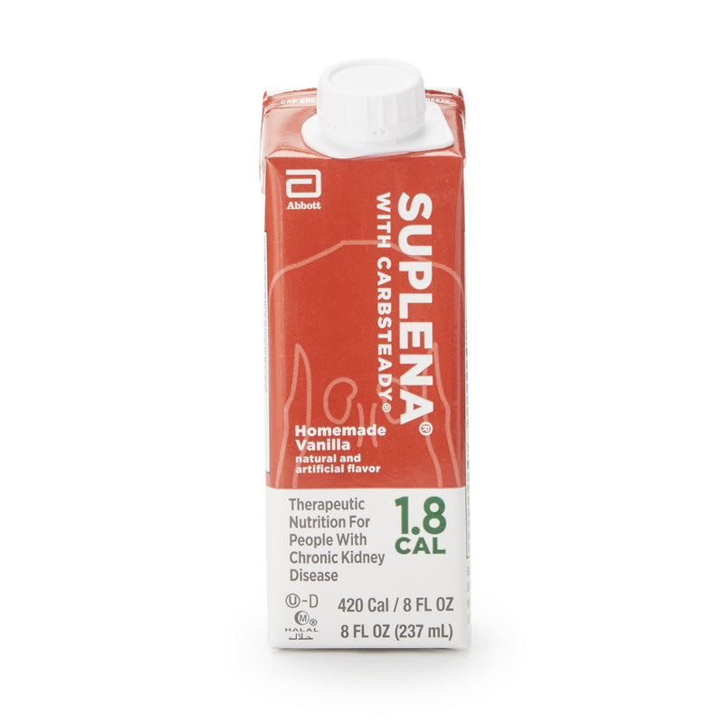 Suplena with Carbsteady Vanilla Therapeutic Nutrition for People with Chronic Kidney Disease, 8-ounce carton 24/CASE -64794 - BriteSources