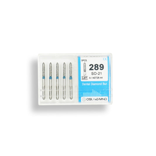 Torpedo, Cylindrical 1.4 mm Dia. Medium Grit Diamond Bur 5 per pack. 284.14M1 - Osung USA