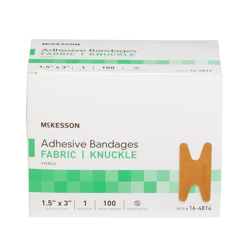 McKesson Knuckle Tan Adhesive Strip, 1-1/2 x 3 Inch