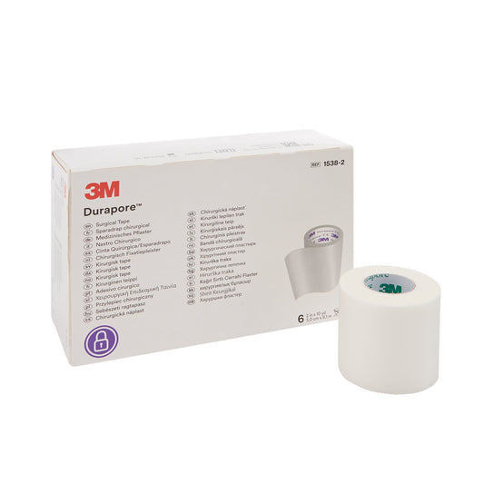 3M™ Durapore™ Silk-Like Cloth Medical Tape, 2 Inch x 10 Yard, White 6/BOX -1538-2