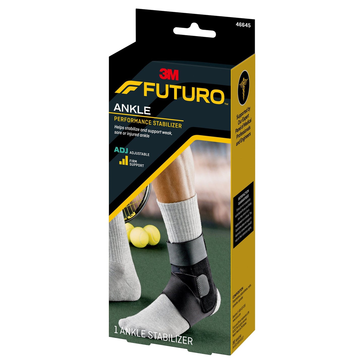 3M™ Futuro™ Ankle Performance Stabilizer, Adjustable, Adult, Black 1/EACH -46645ENR